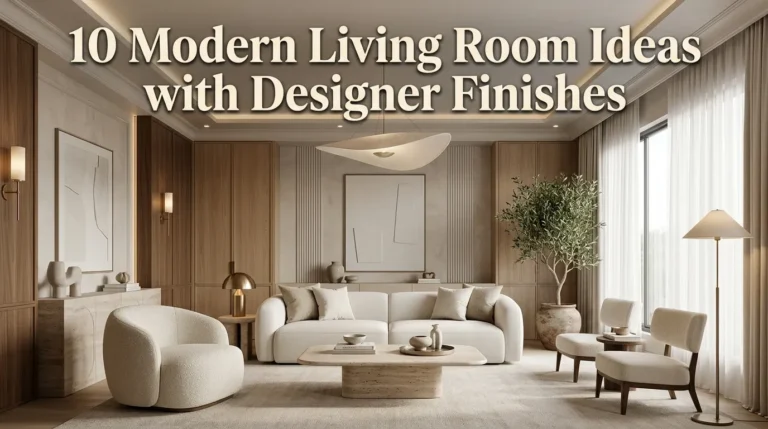 10 Modern Living Room Ideas with Designer Finishes