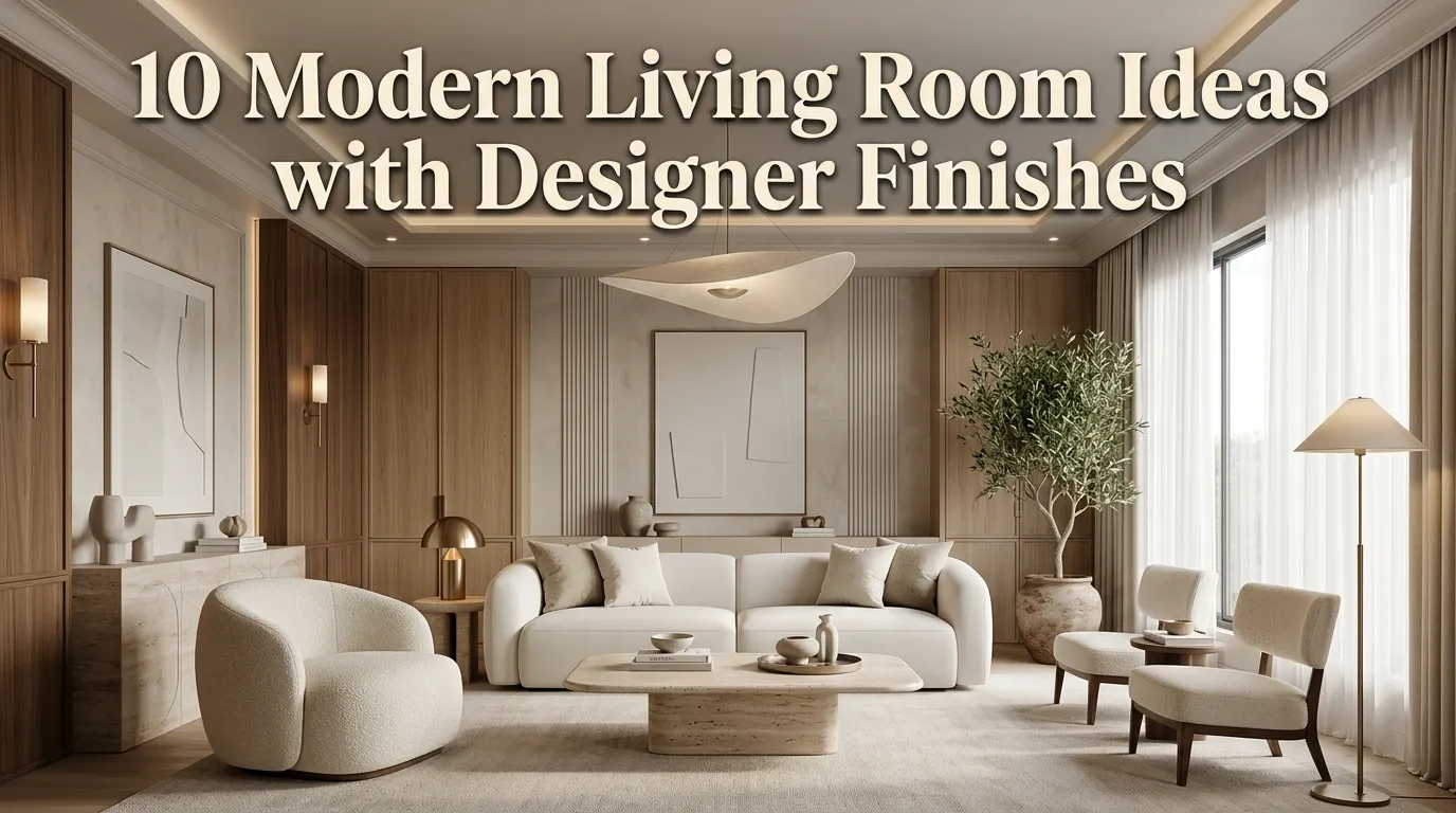 10 Modern Living Room Ideas with Designer Finishes