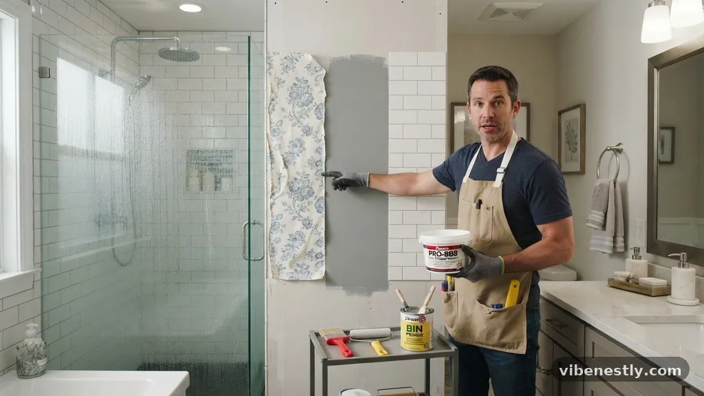 Comparing Common Bathroom Wall Treatments - Can You Put Traditional Wallpaper in a Full Bathroom with a Shower?