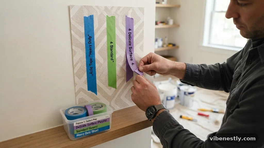 Selecting the Right Tape for Delicate Surfaces - Testing Wallpaper Adhesion: The Sample Swatch Painter's Tape Test