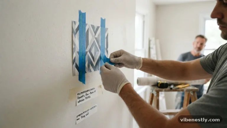 Testing Wallpaper Adhesion: The Sample Swatch Painter's Tape Test