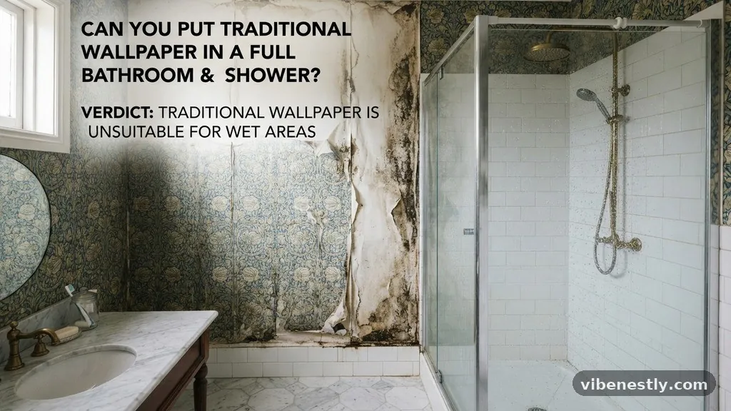 The Verdict on Traditional Wallpaper in Wet Areas - Can You Put Traditional Wallpaper in a Full Bathroom with a Shower?