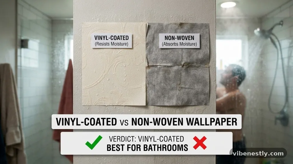 Vinyl-Coated vs Non-Woven Wallpaper: Which Resists Bathroom Humidity?